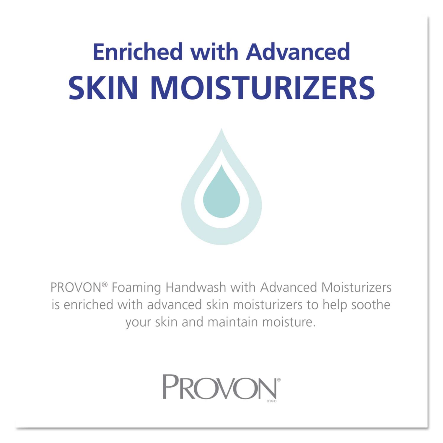 Enriched with Advanced SKIN MOISTURIZERS

PROVON® Foaming Handwash with Advanced Moisturizers is enriched with advanced skin moisturizers to help soothe your skin and maintain moisture.