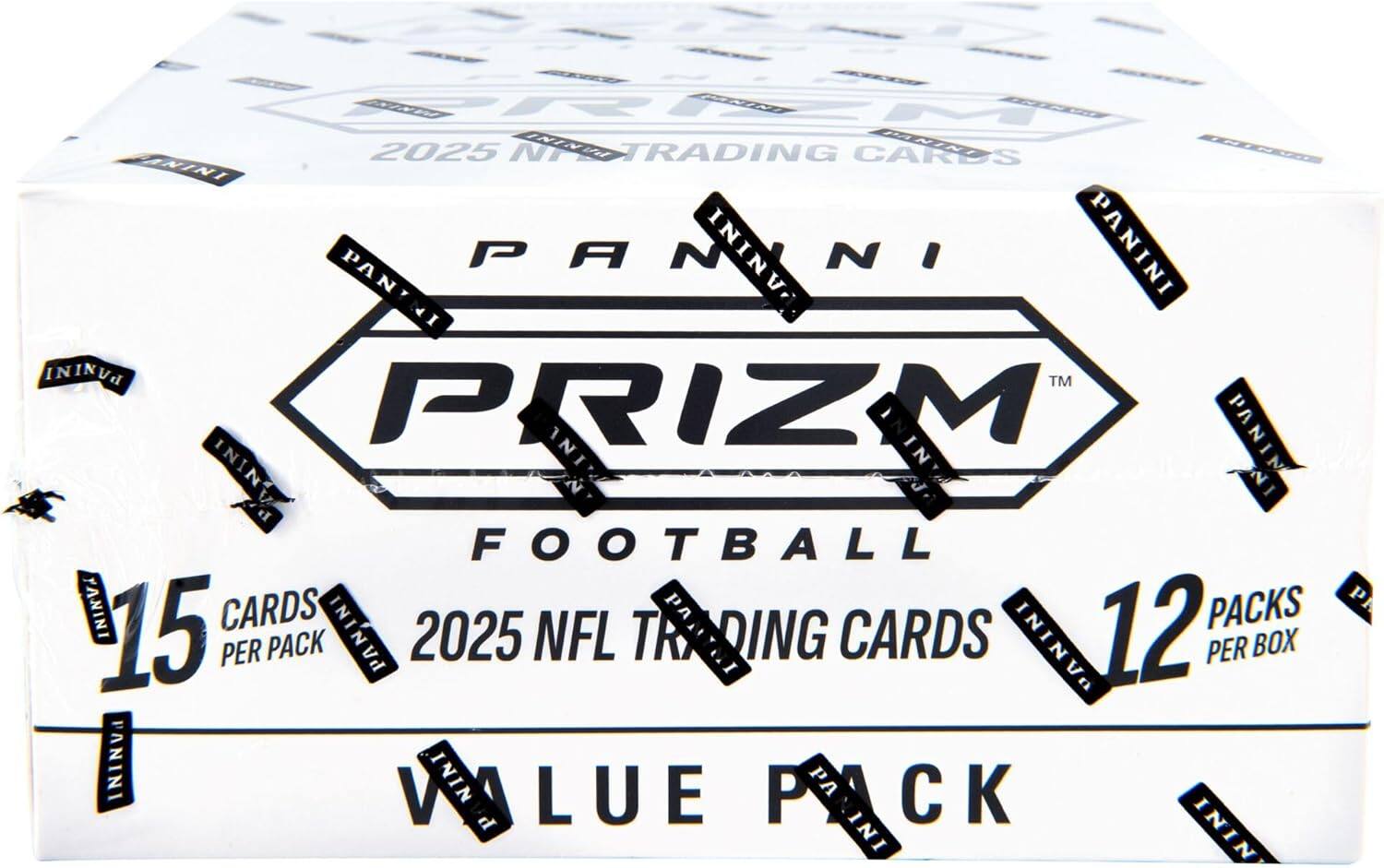 SR 2025 NT ININH TRADING CARDS CNIN - NIN PANINI PAN PANN ININV. PANINI ININUA TM PRIZM NIN PANIN NINI PIN IN FOOTBALL YANINI CARDS PACKS P 15 PER PACK PANINI 2025 NFL TAX PAMYNI DING CARDS ININVA 12 PER BOX PANINI V V NINI LUE P PA CK P PANINI ININ