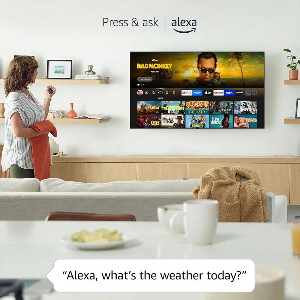 Press & ask alexa

"Alexa, what's the weather today?"