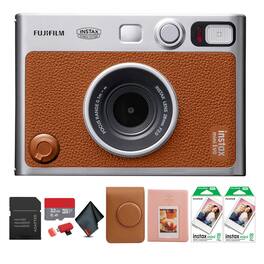 Fujifilm - Instax Mini EVO Hybrid Film Camera (Brown), Pack of 2 INSTAX MINI FILM