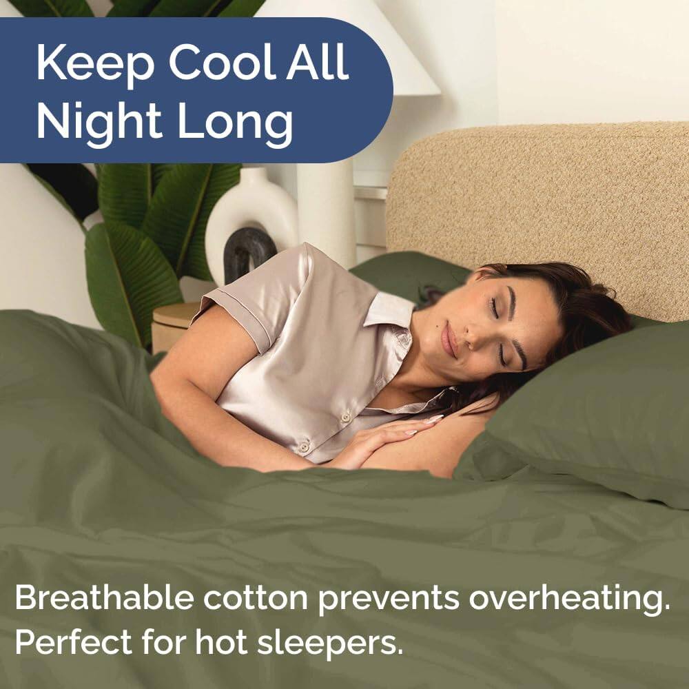 Keep Cool All Night Long

Breathable cotton prevents overheating. Perfect for hot sleepers.