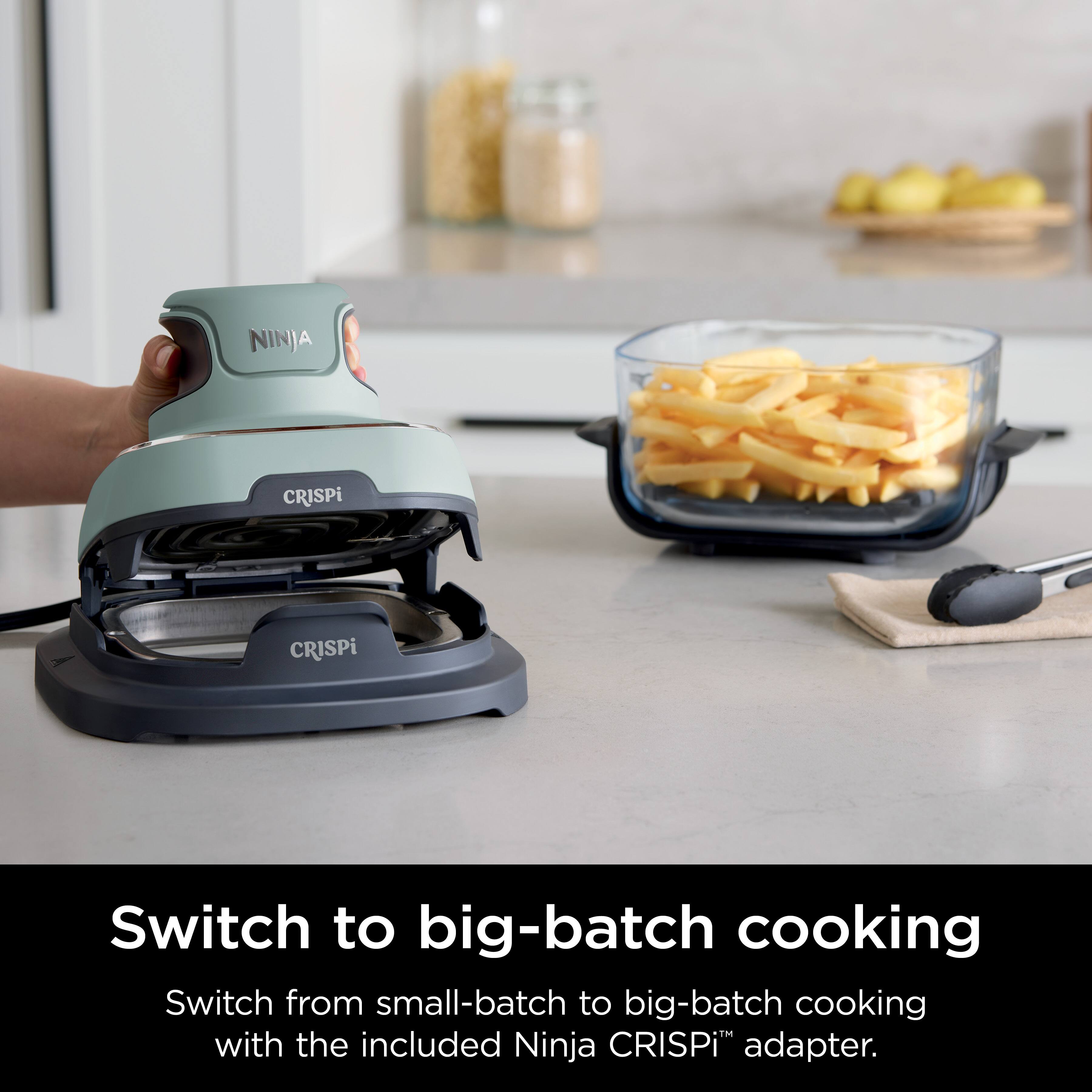 Switch to big-batch cooking with the included Ninja CRISPi adapter.