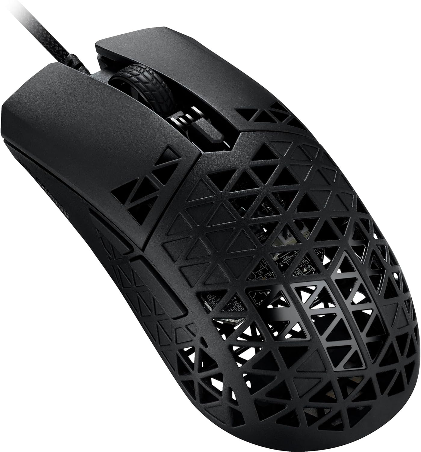 Front. ASUS - TUF M4 Air Wired Gaming Mouse P307 Durable and Ultralight Air Shell Design 16,000 dpi Optical Sensor Six Tactile - Black.
