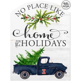 Jardine - Illinois Fighting Illini 16'' x 22'' Holiday Marquee Sign - White