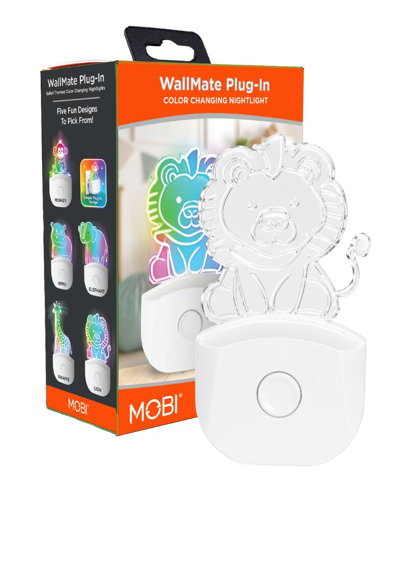 WallMate Plug-In Themed Color Changing Nightlights Safari Five Fun Designs To Pick From!

WallMate Plug-In COLOR CHANGING NIGHTLIGHT

MONKEY
Simple Plug-In Design

HIPPO
ELEPHANT
GIRAFFE
LION
MOBI
MOBI