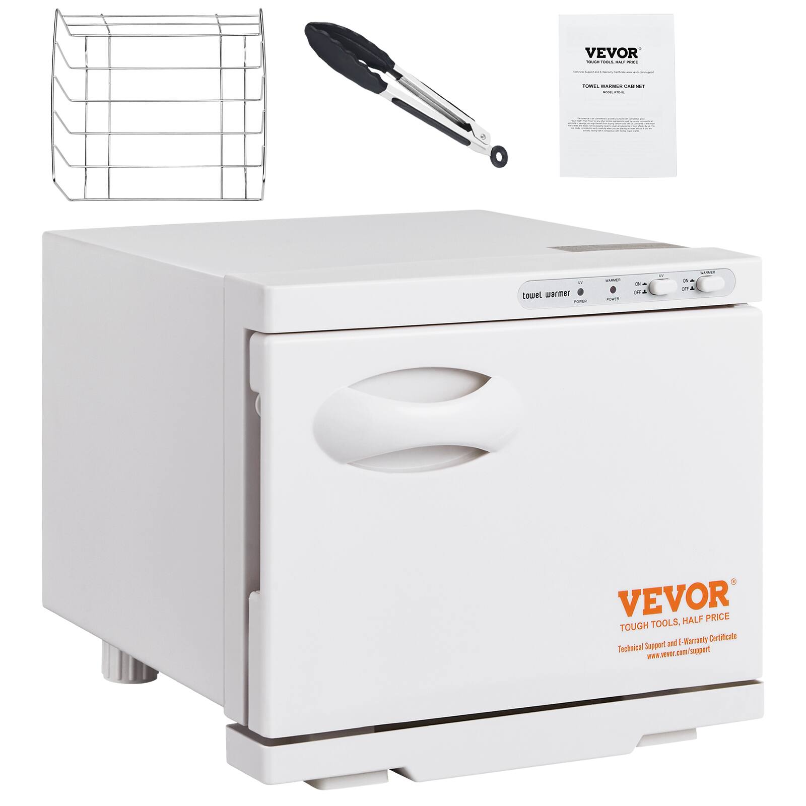 VEVOR  
TOUGH TOOLS. HALF PRICE  
Technical Support and Warranty Certificate  
www.vevor.com/support  

VEVOR  
TOWEL WARMER CABINET  
MODEL: VWC-100  

towel warmer  
ON  
OFF  
ON  
OFF  
ON  
OFF  
ON  
OFF  

VEVOR  
TOUGH TOOLS. HALF PRICE  
Technical Support and Warranty Certificate  
www.vevor.com/support