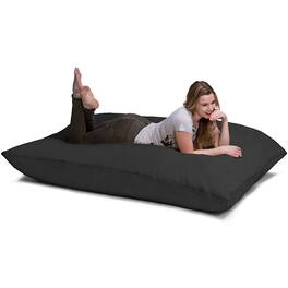 Jaxx - Pillow Saxx 5.5-Foot - Huge Bean Bag Floor Pillow and Lounger - Black