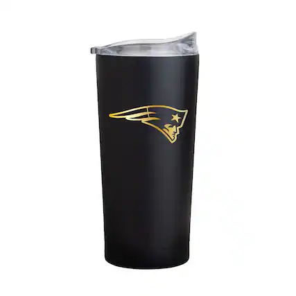 Front. Logo Brands - Black Foil 20oz. Powder Coat Tumbler - Multicolor.