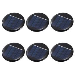Unique Bargains - 6pcs 2V 0.08W 40mA Round Solar Panels, Small Solar PV Cells for DIY Electric Toy Materials Kits - Black