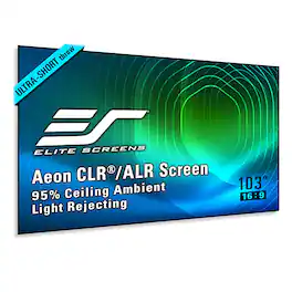 Elite Screens - Aeon CLR®,103" D,16:9,Ceiling Light Rejecting EDGE FREE Fixed Frame ,LED backlight kit AR103H-CLR - Silver/Gray