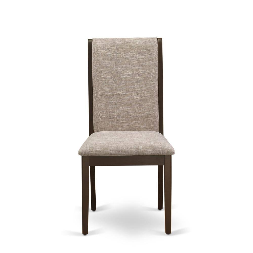 Angle. East West Furniture - Parson Chairs- - Brown.
