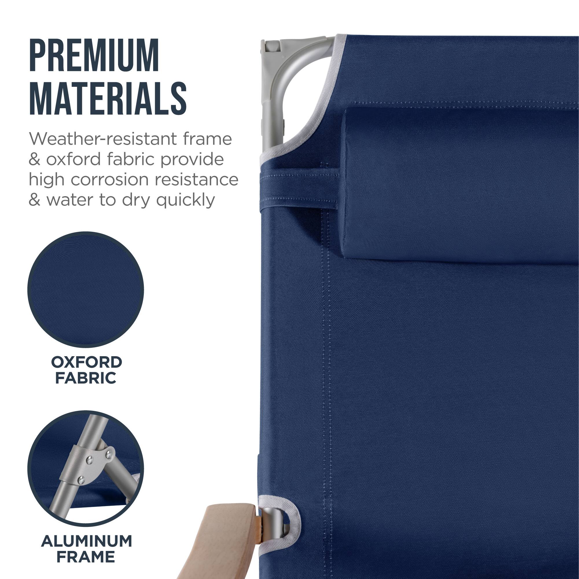 PREMIUM MATERIALS  
Weather-resistant frame & oxford fabric provide high corrosion resistance & water to dry quickly  
OXFORD FABRIC  
ALUMINUM FRAME