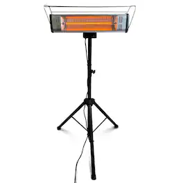 Heat Storm - 1500 Watt Infrared Heater Tripod Combo, Remote - Gray/Black