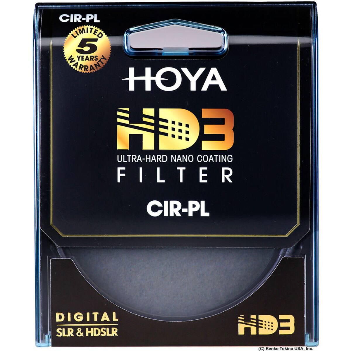 CIR-PL LIMITED 5 YEARS WARRANTY HOYA HD3 ULTRA-HARD NANO COATING FILTER CIR-PL DIGITAL SLR & HDSLR HD3 (C) Kenko Tokina USA, Inc.