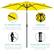 - **UV PROTECTION**
Fabric shade is UPF50 certified to diffuse sunlight
- **DURABLE**
Rust-resistant steel pole prevents wear over time
- **BUILT-IN CRANK**
Pulley-assisted crank opens and closes the umbrella
- **PUSH-BUTTON TILT**
Freely adjust the angle with a locking tilt joint