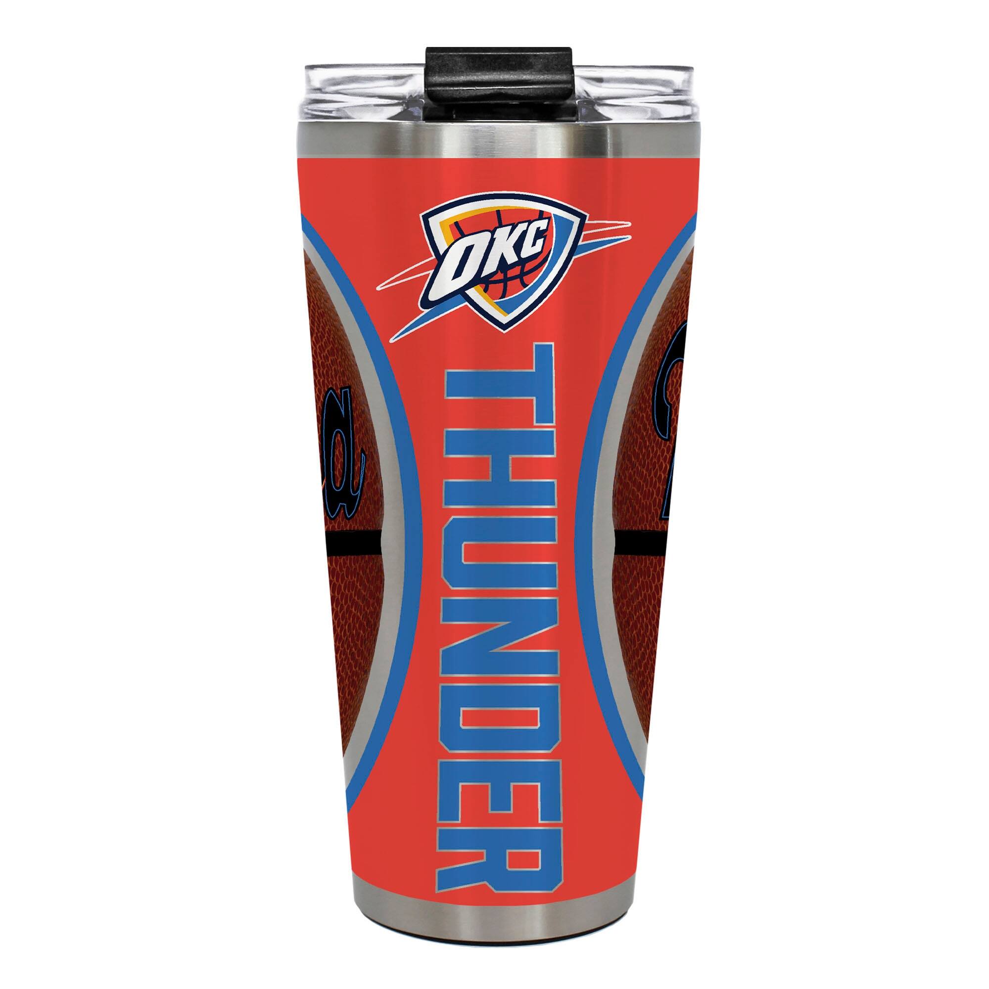 Great American Products - Oklahoma City Thunder 32oz. Big Slim Game Ball Travel Tumbler - Brown
