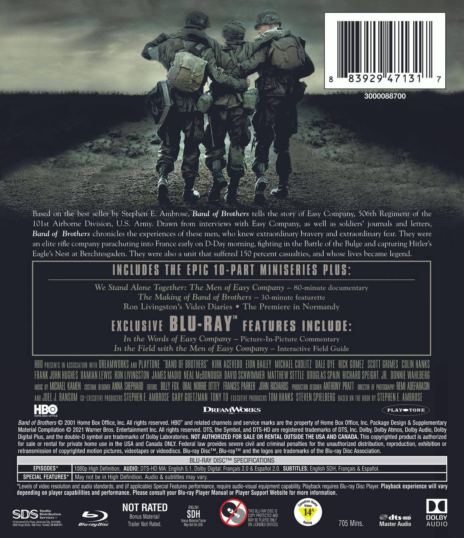 Back. Band of Brothers (Box Set) [Blu-ray].