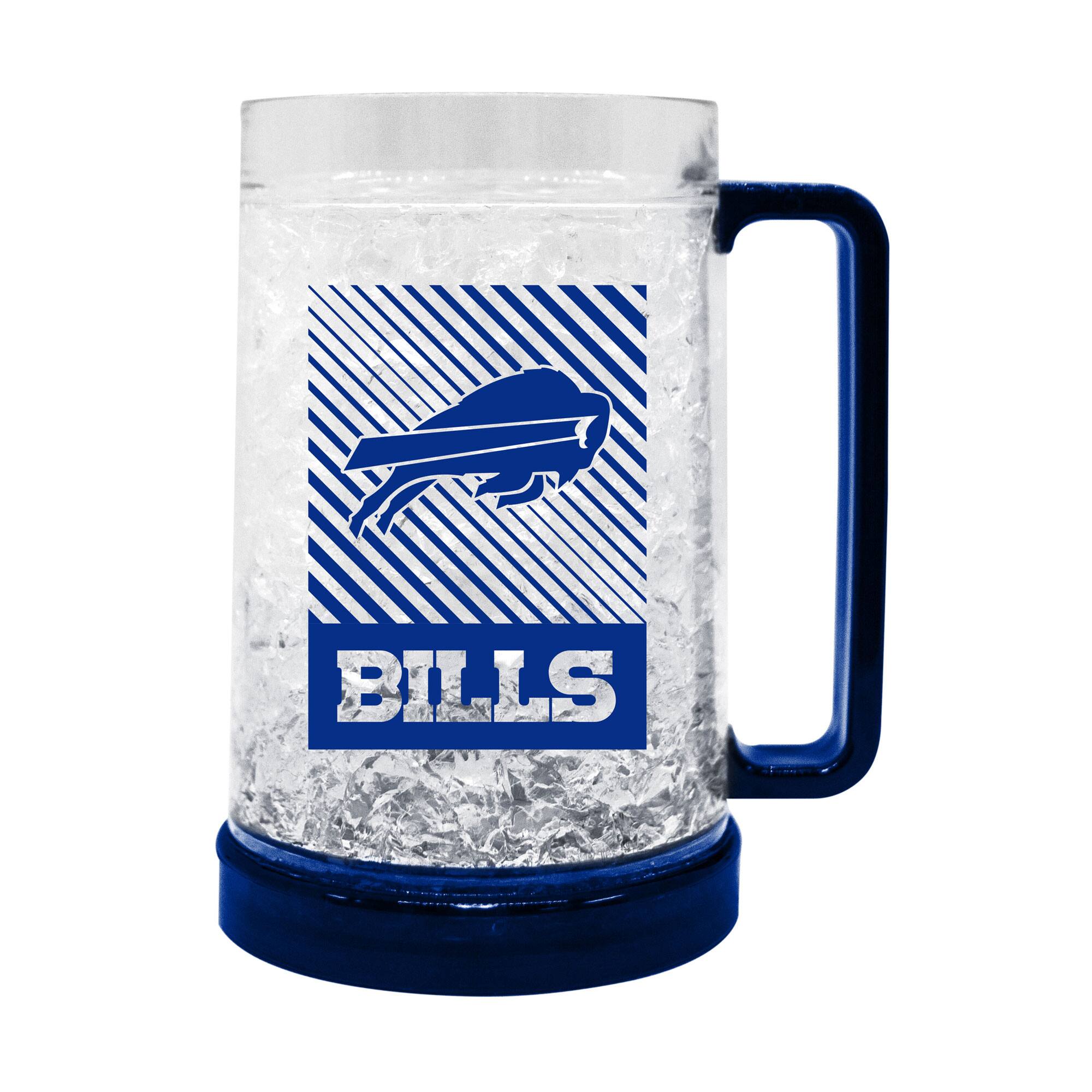 Front. Logo Brands - Buffalo Bills 16oz. Wordmark Freezer Mug - Multicolor.