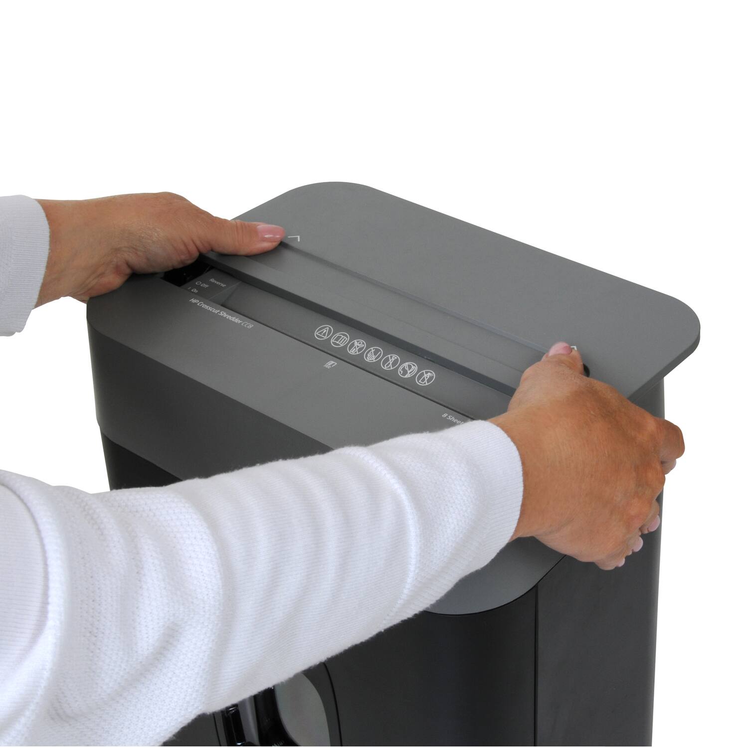 Alt View 18. HP - 8-Sheet Crosscut Paper Shredder.