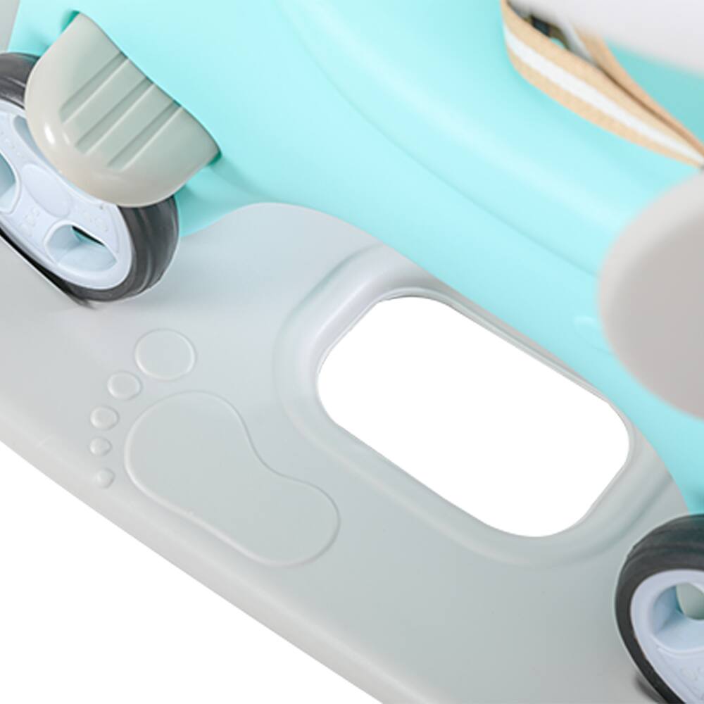 Alt View 2. Siljoy - Unicorn Rocking Horse Toy, 4-in-1 Ride On, Balance Bike, Push Handle, Backrest, Blue, for Age 1-3 - Blue.