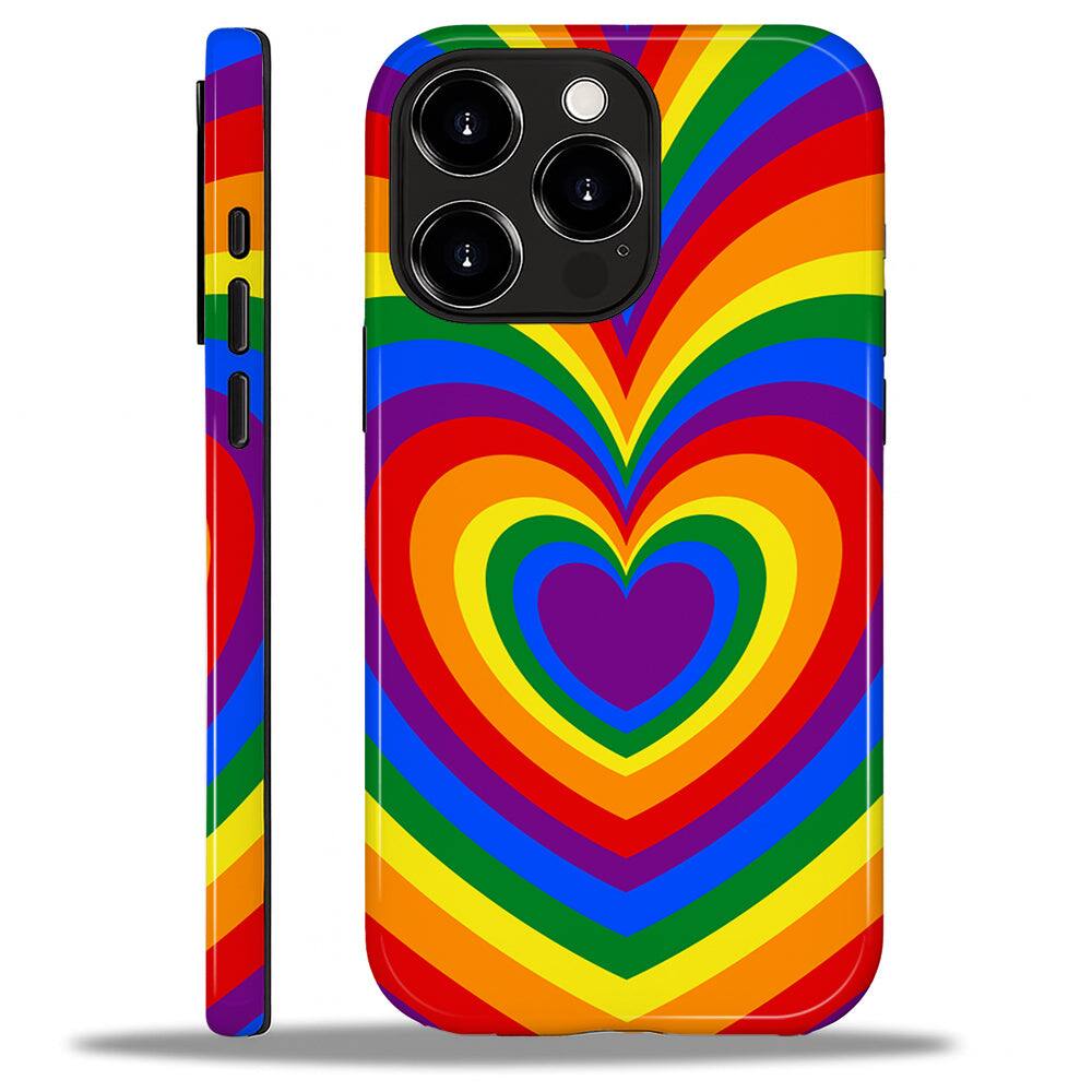 Rainbow Love Heart for iPhone 14 Pro
