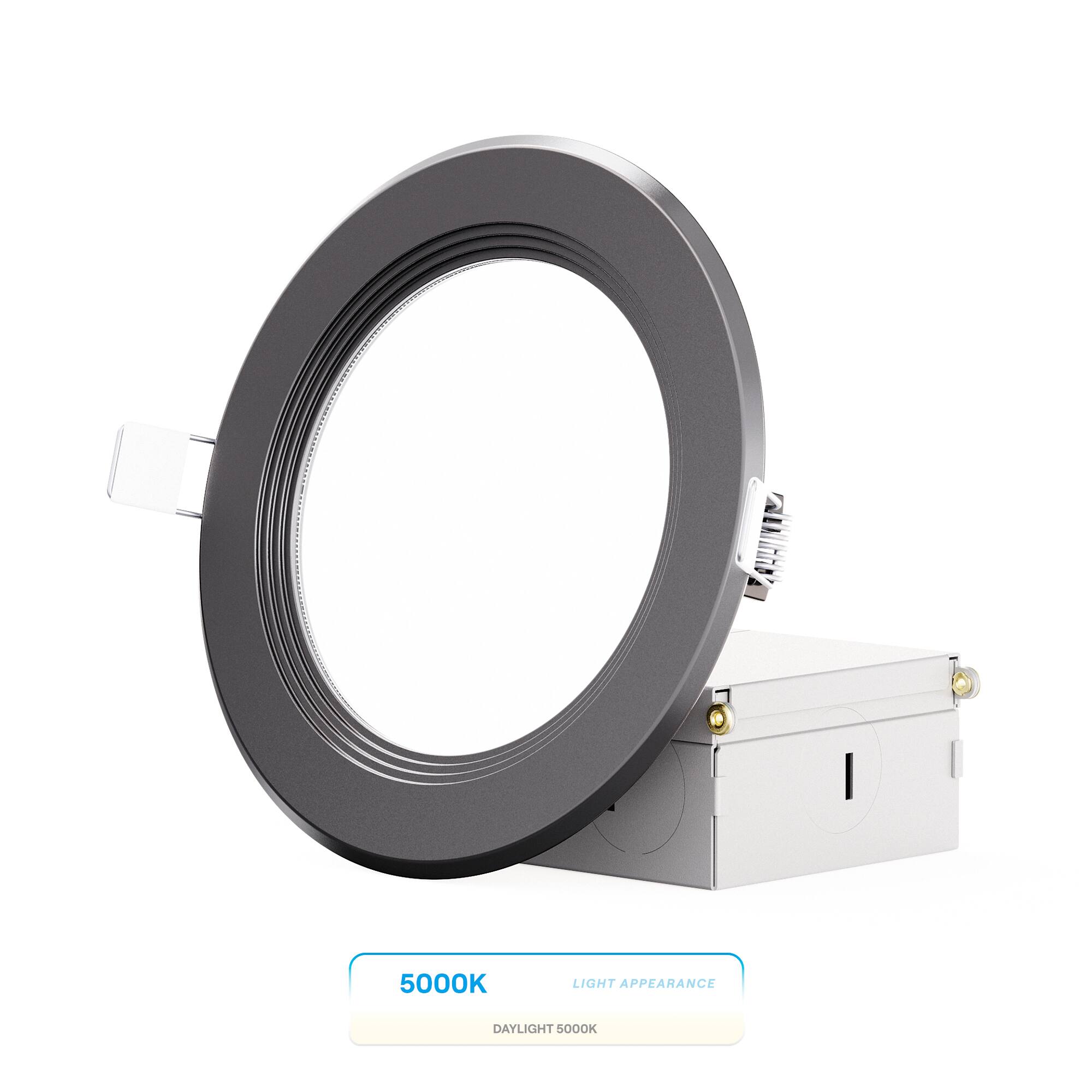 Infibrite - 4 In. Ultra-Thin Recessed LED Downlight 9W 750LM Daylight Wet Rated, Triac Dimmable Trim 12-Pack - Black price history on PriceWatchPro