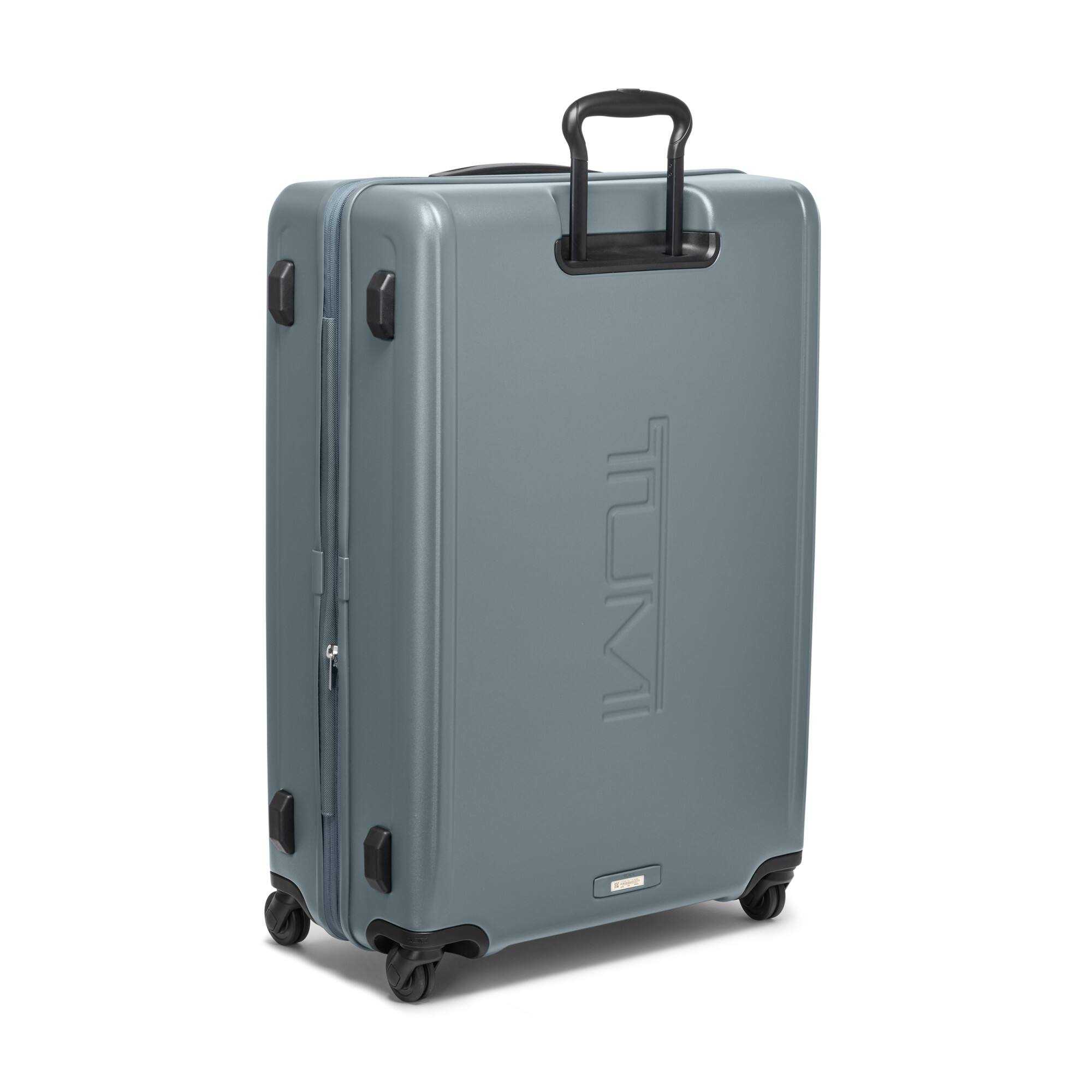 Left. TUMI - Ventra Large Expandable Checked Spinner Suitcase - Cadet Texture.