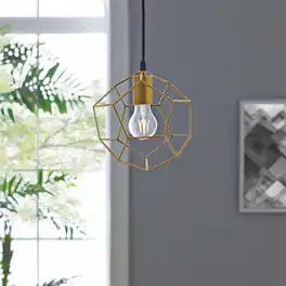 Pique Metal Ceiling Fixture by Modway - Gold