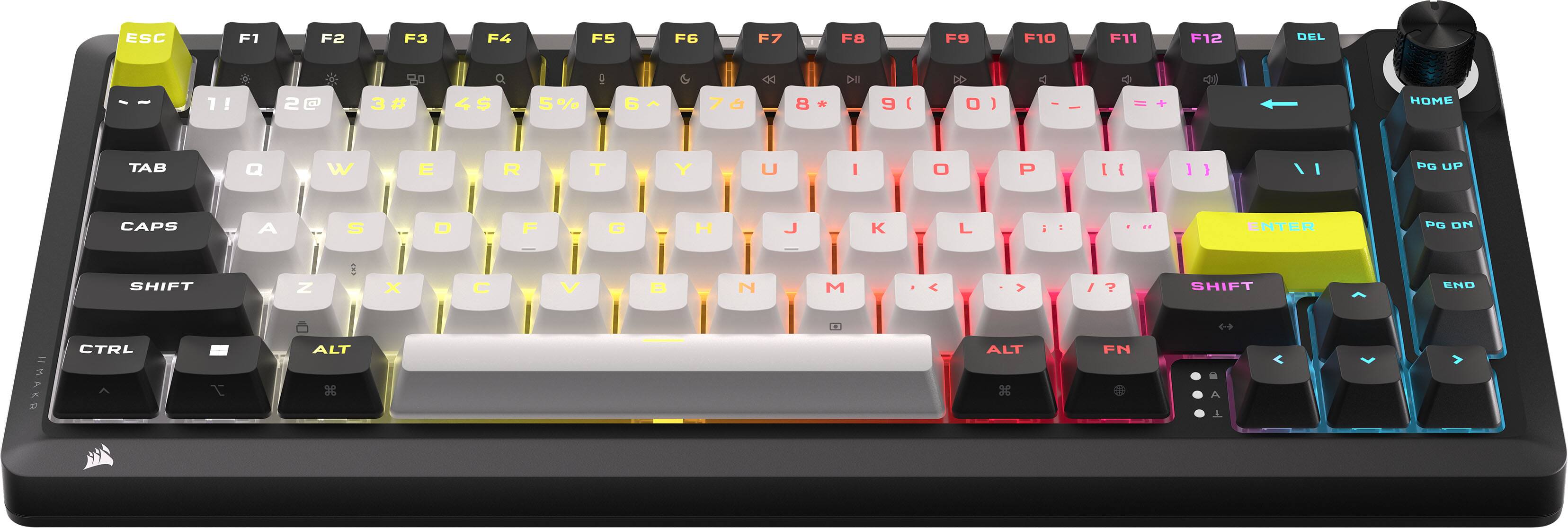ESC F1 F2 F3 F4 F5 F6 F7 F8 F9 F10 F11 F12 DEL 1! 2@ 3# 4$ 5% 6^ 7& 8* 9( 0) -_ =+ HOME TAB Q W E R T Y U I O P [{ |} \ ENTER PG UP CAPS A S D F G H J K L ;: '" SHIFT Z X C V B N M ,< .> /? SHIFT END CTRL ALT FN ALT