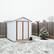 Left. Anysun - 6x4 Ft Metal Outdoor Storage Shed with Apex Roof, White & Yellow Garden Tool Shed for Backyard or Patio - White.