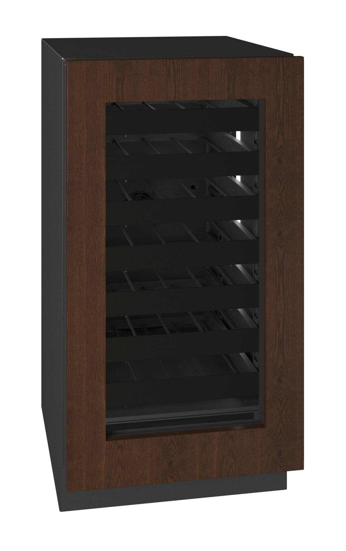 Angle. U-Line - U-Line 18"W. 3.5 Cu.Ft. Built-In Wine Refrigerator-Panel Ready Frame/Glass - Integrated Frame.