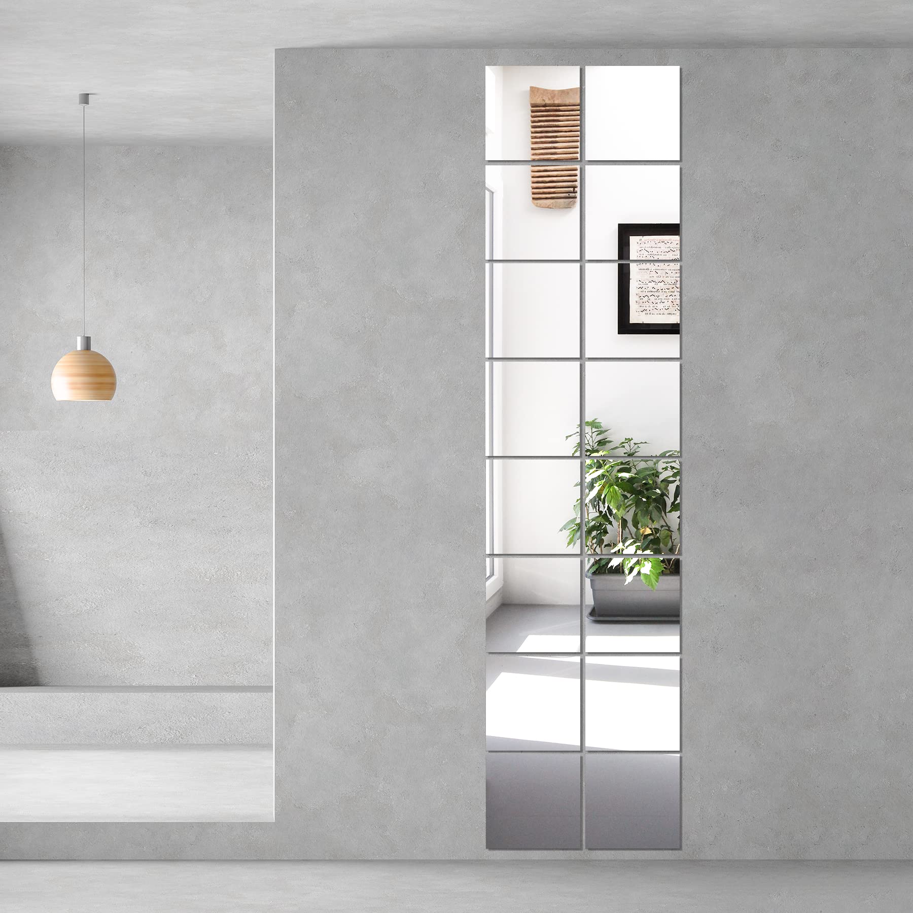 Alt View 2. Cedar Assembly - Home Gym Mirrors 12'' X Glass Mirror Tiles Square Wall For Bedroom Door Bathroom Frameless Sets HD - Frameless-12'' x 12'' x4PCS.