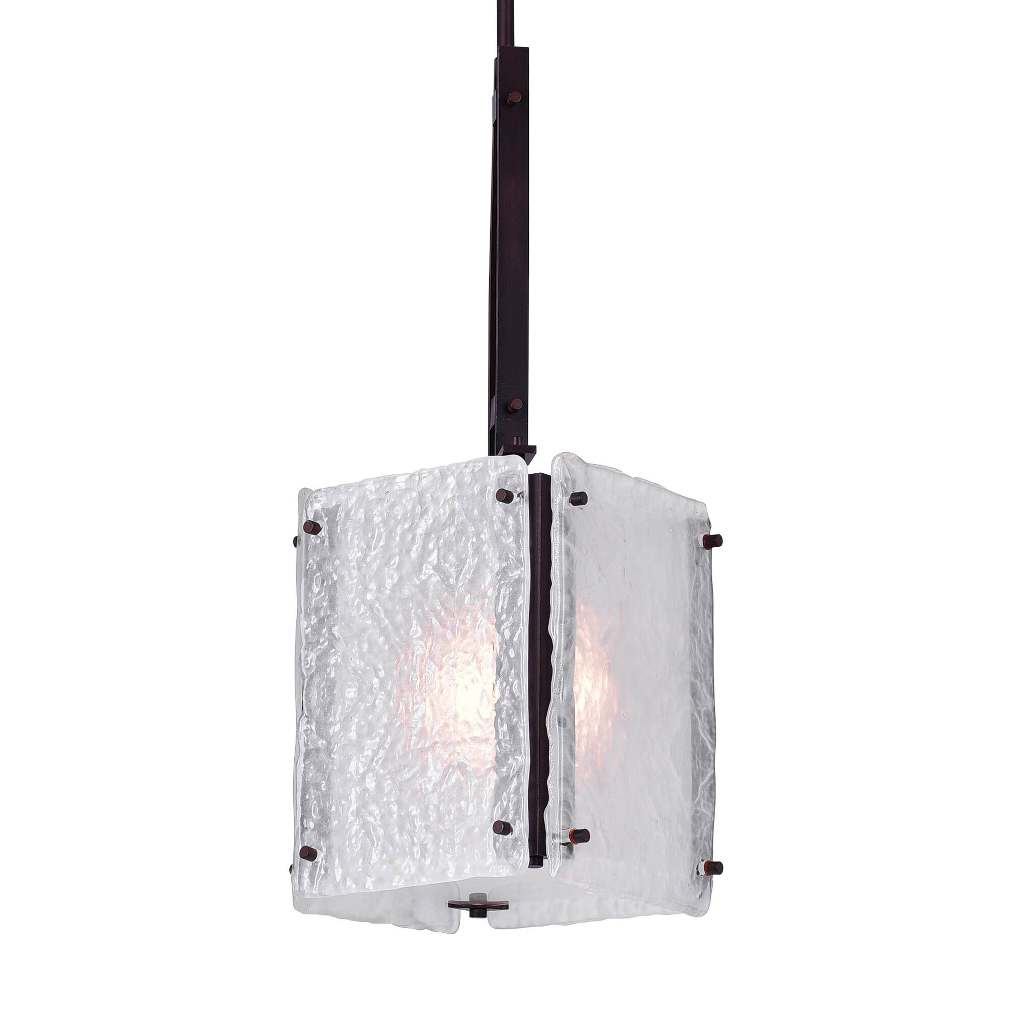 Angle. CWI Lighting - Assunta 1 Light Pendant With Black Finish - Black.