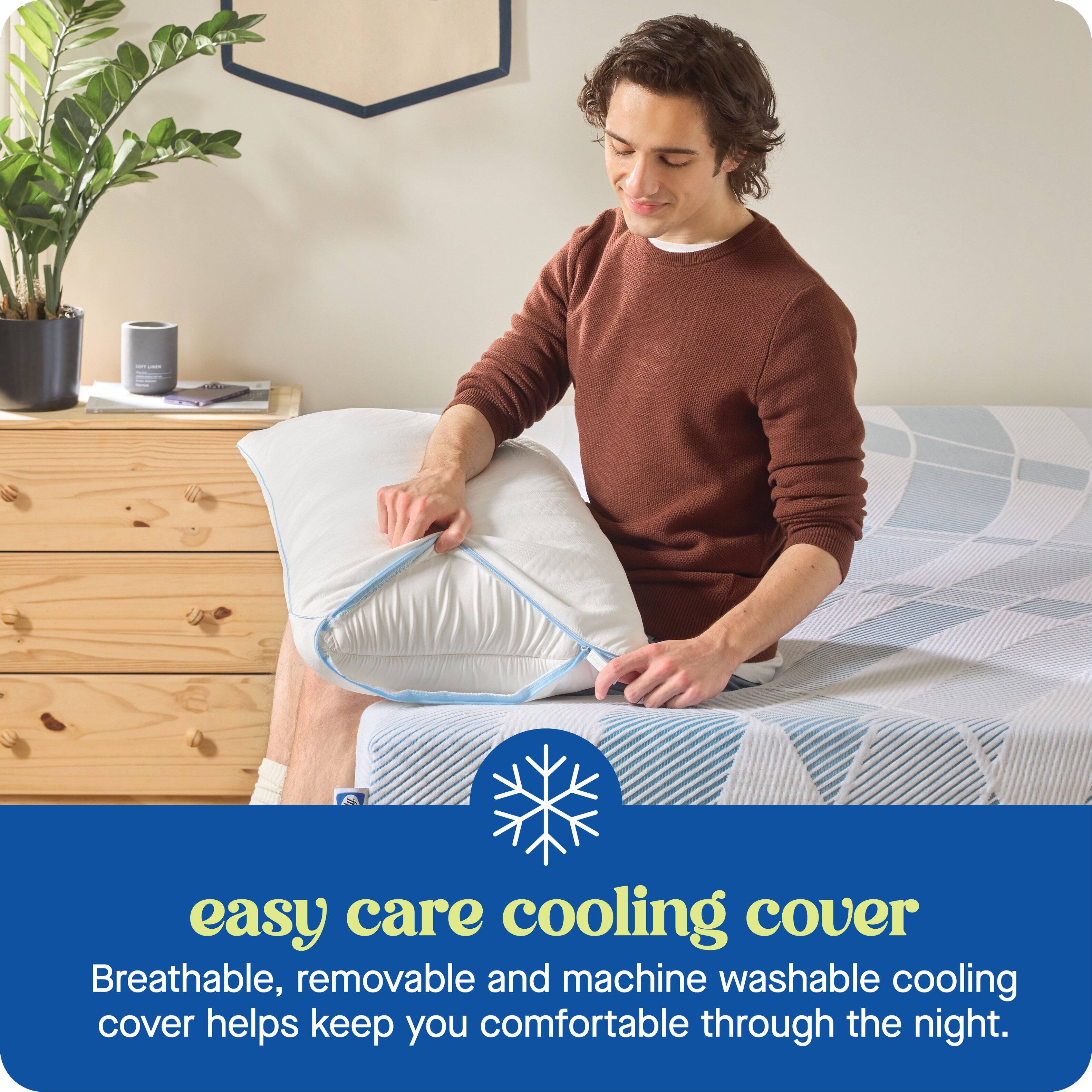 easy care cooling cover  
Breathable, removable and machine washable cooling cover helps keep you comfortable through the night.