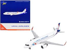 Airbus A320neo Commercial Aircraft "Ural Airlines" Tail 1/400 Diecast Model Airplane by GeminiJets - White with Blue
