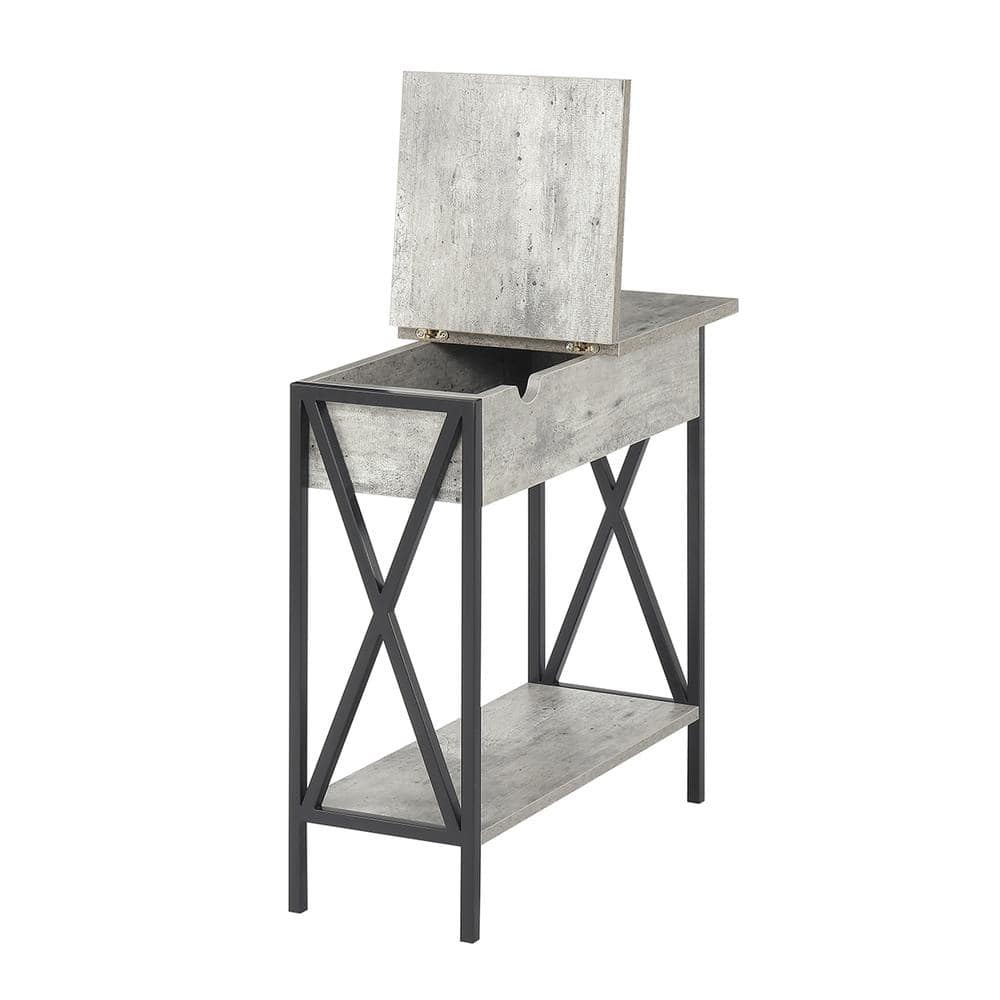 Convenience Concepts - Tucson Electric Flip Top Table - Faux Birch/Black
