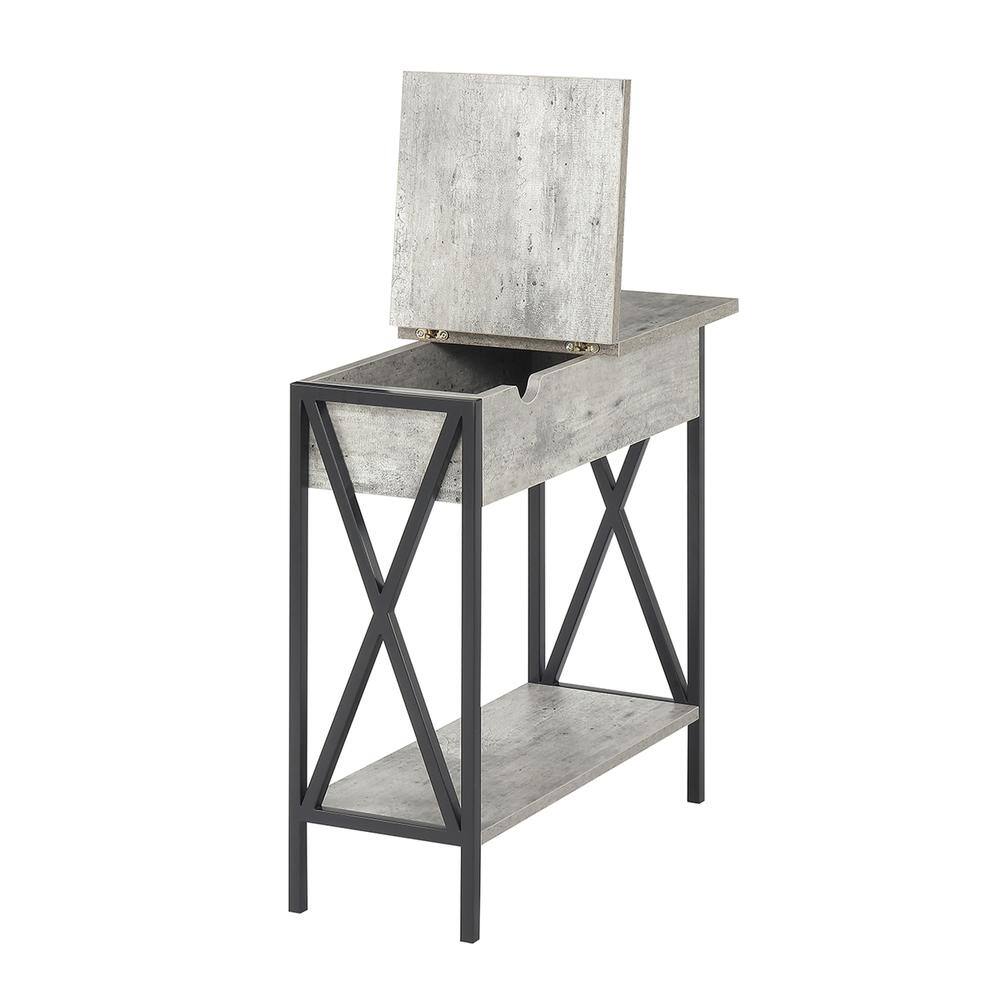 Front. Convenience Concepts - Tucson Electric Flip Top Table - Faux Birch/Black.
