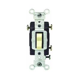 Leviton - S03-CS320-2IS Commercial Grade 3-Way Quiet Toggle Switch, 20A 120/277V - Ivory