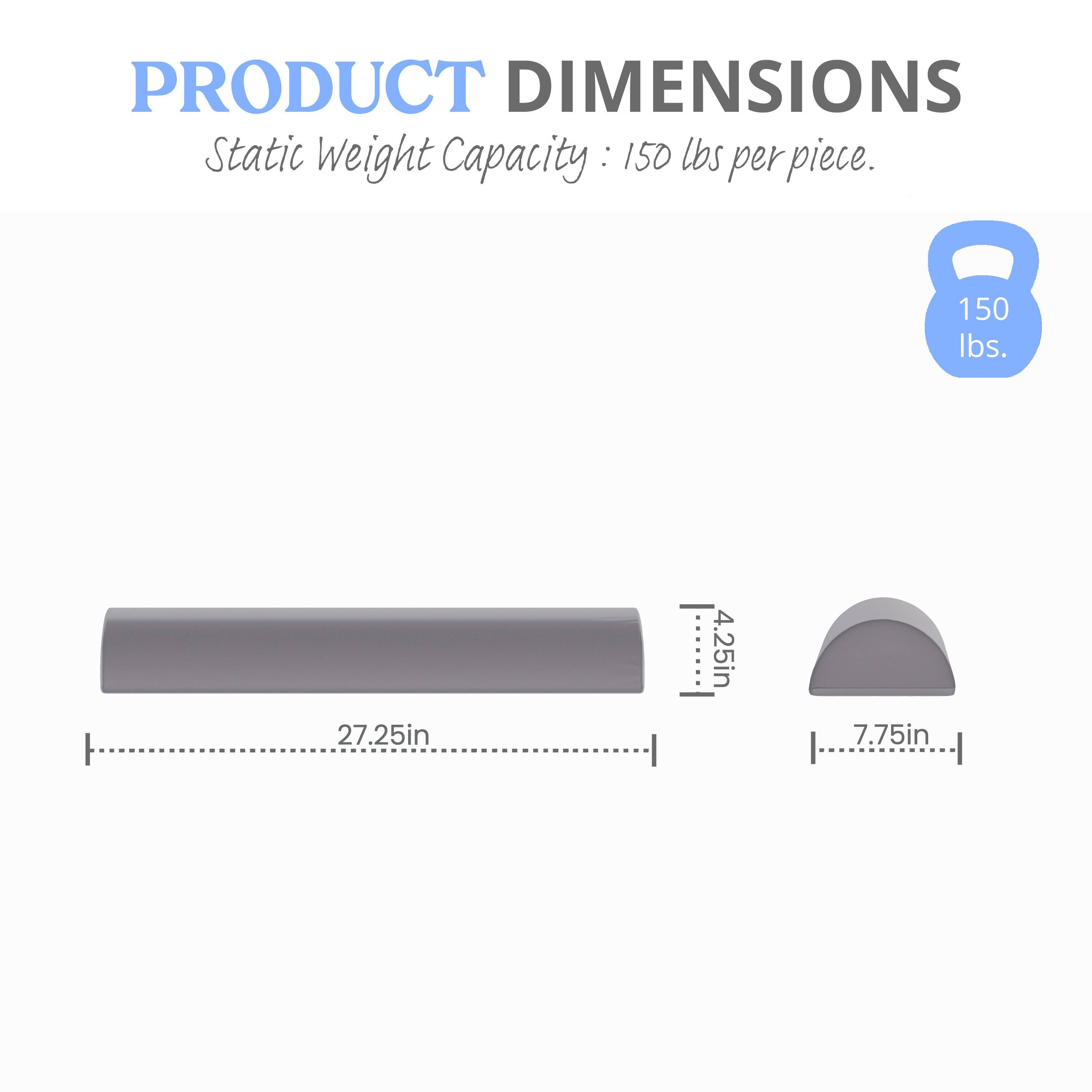 PRODUCT DIMENSIONS  
Static Weight Capacity: 150 lbs per piece.  
150 lbs.  
27.25in x 4.25in x 7.75in
