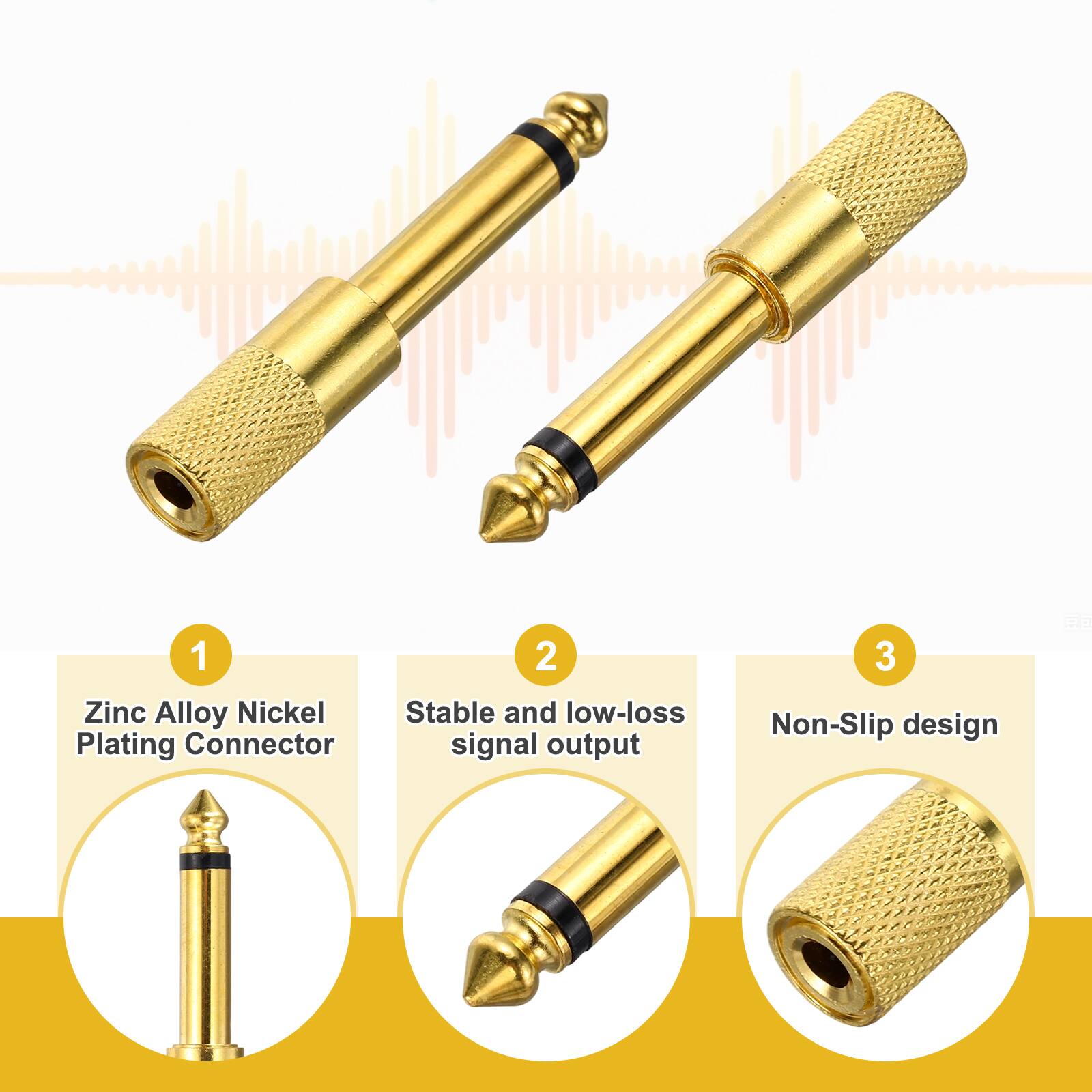 1. Zinc Alloy Nickel Plating Connector  
2. Stable and low-loss signal output  
3. Non-Slip design