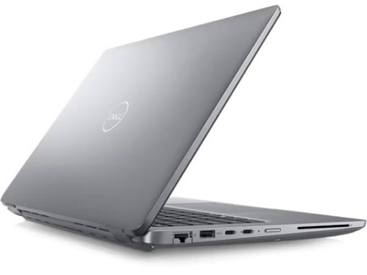 Angle. Dell - Refurbished Dell Latitude 5450, Core Ultra 5, 16GB RAM, 512GB SSD, Win 11 Pro, Non-Touch, Titan Gray, Grade A - Silver.