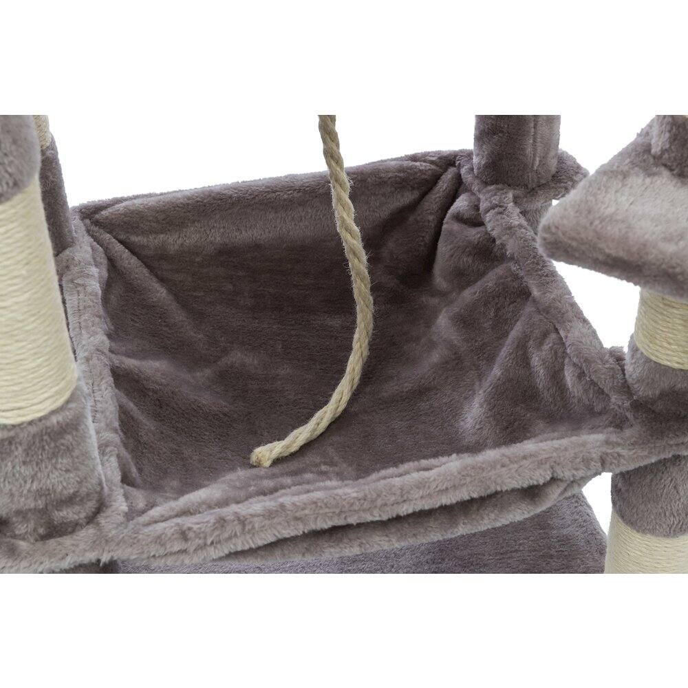 Alt View 5. TRIXIE - Eduardo Plush & Sisal 4-Level 57.1" Cat Tree with Scratching Posts & Condo, Gray - Gray.