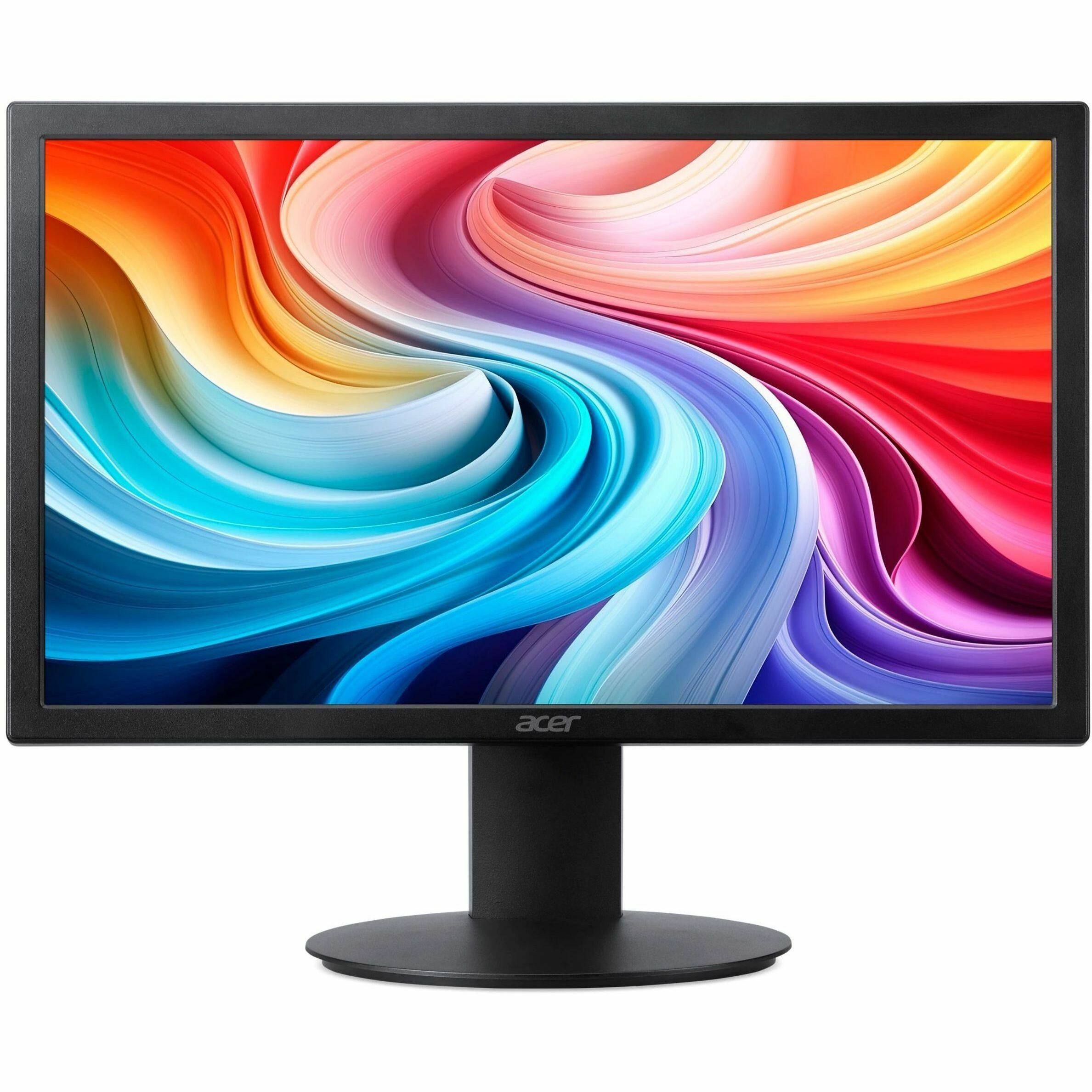 Alt View 2. Acer - Acer V206Q A 20" Class LCD Monitor - 16:9 - Black - 19.5" Viewable - 200 Nit - 6 ms - HDMI - VGA - Black.