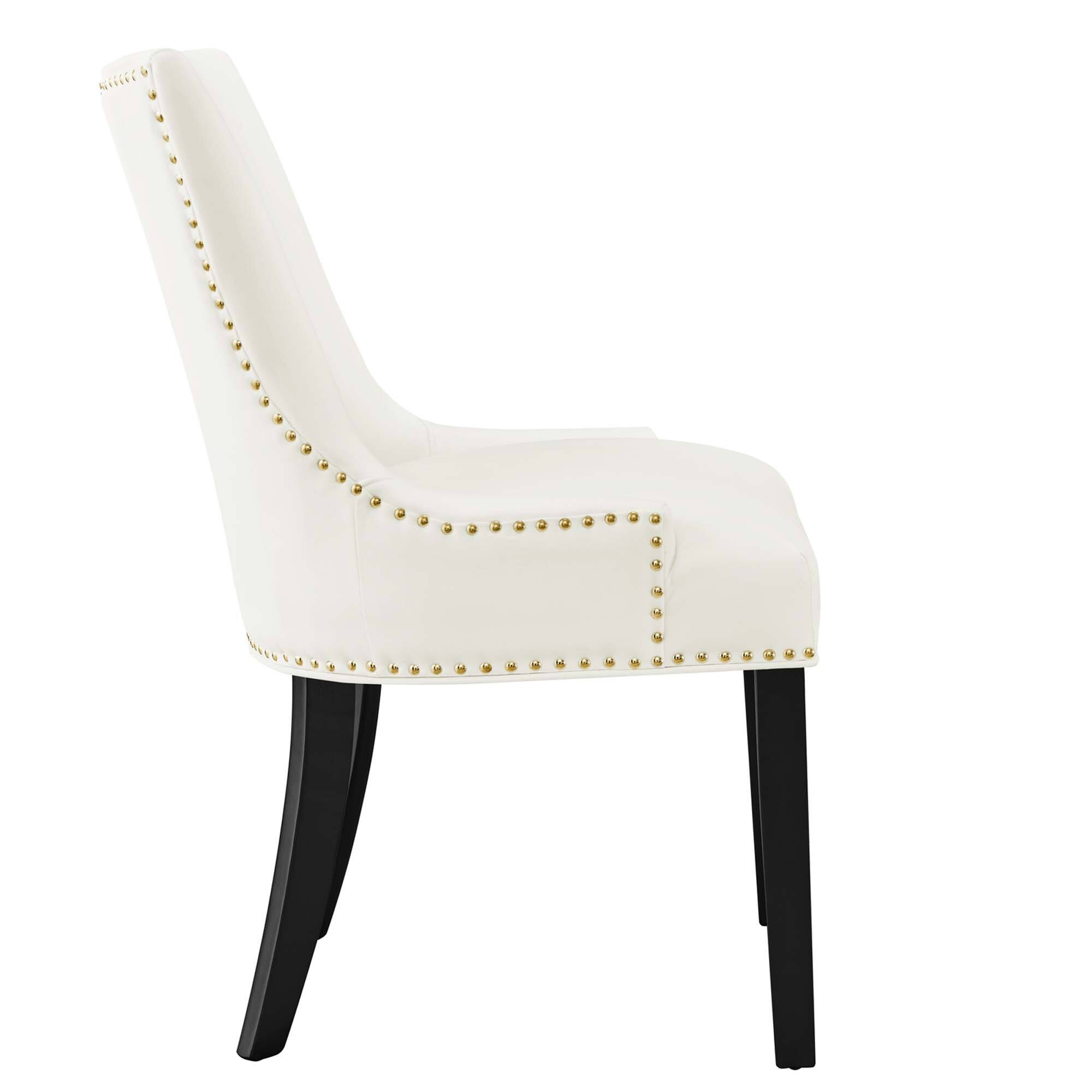 Alt View 2. Modway - Marquis Performance Velvet Dining Chairs Set of 2 by Modway - White.