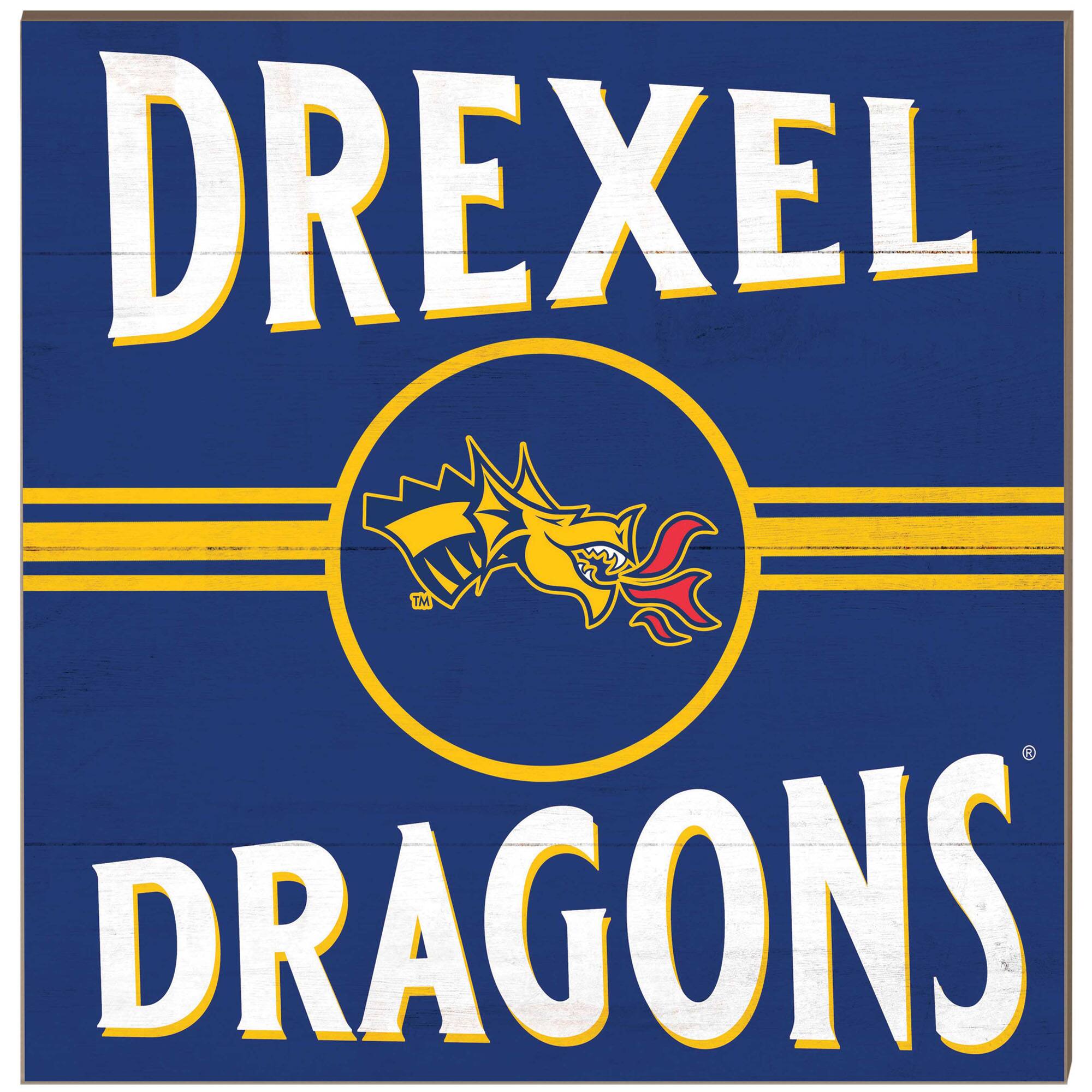 Drexel Dragons 10'' x 10'' Retro Team Plaque