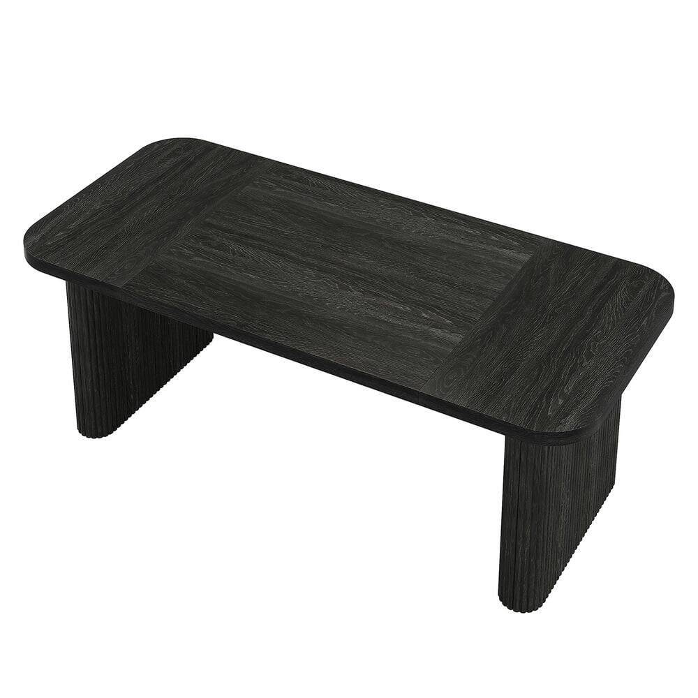 Left. Kadyn - Kadyn Study Writing Desk, Computer Desk,62.2" Wood Executive Desk Simple Rectangular Computer Desk Writing Table,Black - Black.