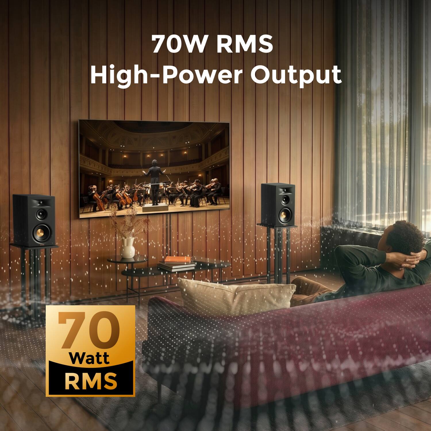 70W RMS High-Power Output  
70 Watt RMS