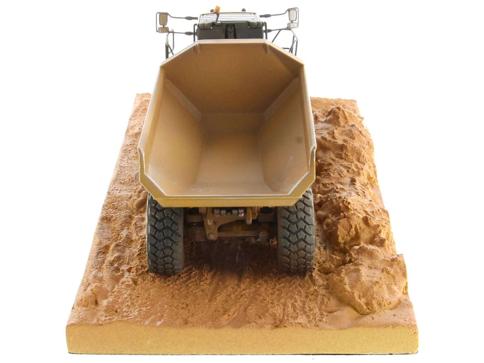 Alt View 1. Diecast Masters - CAT Caterpillar 745 Articulated Truck with Operator (Dirty Version) "Weathered" Series 1/50 Diecast - Yellow .