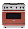 Front. Viking - 36 in. Wide 4 Burner VGR Freestanding 7 Series Gas Range - Spiced Cider.