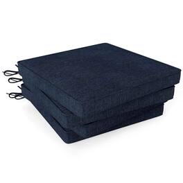 Costway - Outdoor Chair Cushion Set of 4 Waterproof Fade-Resistant Olefin Seat Cushions - Navy